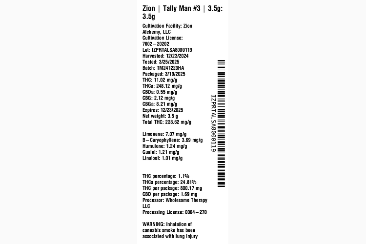 Tally Man #3 by Zion
