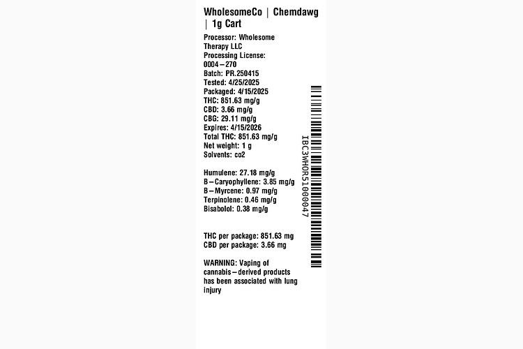 Unwind - Chemdawg by WholesomeCo