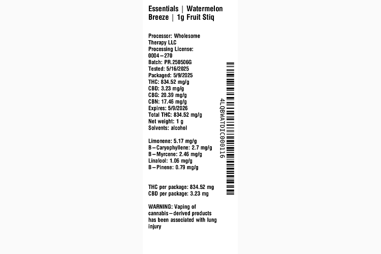 Watermelon Breeze Fruit Stiq by Essentials