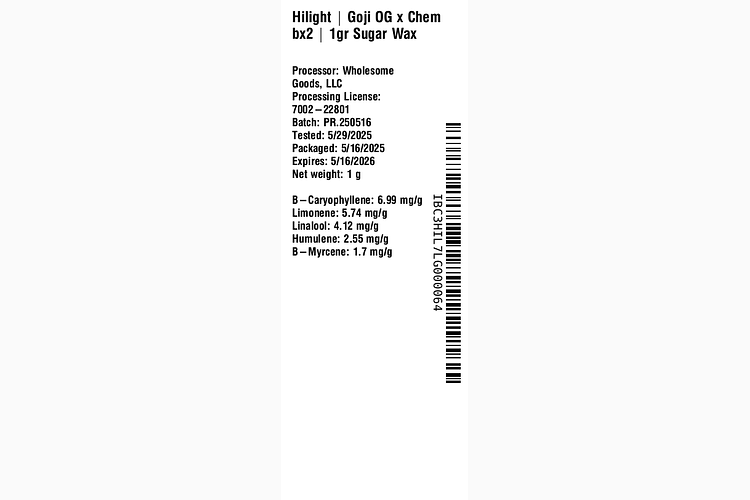 Goji OG x Chem bx2 by Hilight