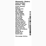 Indica Live Resin Gummy 10mg - Blueberry Lemon by WholesomeCo